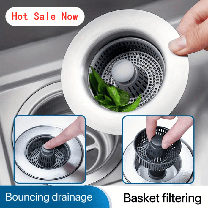 MCOIKY® 3-in-1 Sink Drain Filter and Stopper Combo