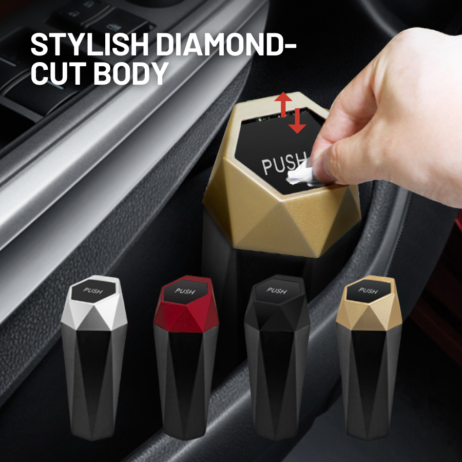 2025 Stylish Car Trash Can with Lid